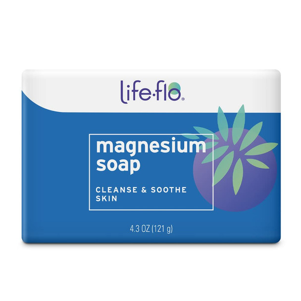 Life-flo Magnesium Bar Soap | Super Concentrated with Calming Magnesium Chloride, Plus Coconut and Avocado Oils | 4.3oz