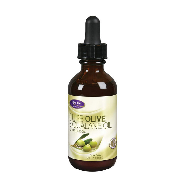 Life-Flo Pure Olive Squalane Oil Pressed From 100% Olives | Smooths & Moisturizes Skin | Softens & Conditions Hair & Cuticles | 2oz