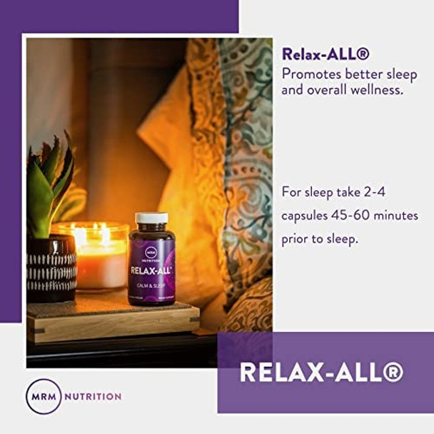 MRM Nutrition Relax-All A® Sleep | Relaxation + Calmness | Restful Sleep | GABA + L-Theanine + Ashwagandha| Vegan + Gluten Free | 15 Servings