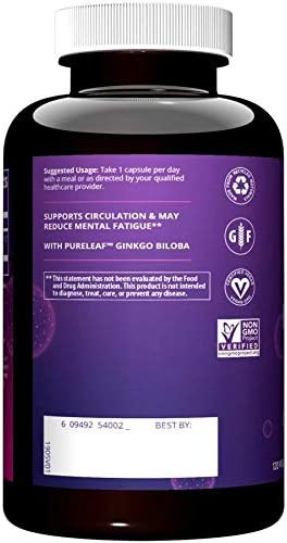 MRM Ginkgo B, 60mg, 60 Vegetarian Capsules