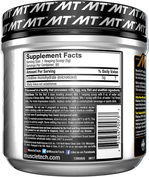 Creatine + Whey Protein Isolate Bundle - MuscleTech Platinum Creatine + MuscleTech Iso Whey Clear, Orange