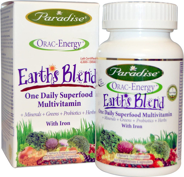 Orac Energy Earth's Blend with Iron Paradise Herbs 60 VCaps