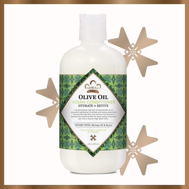 Nubian Heritage Conditioner for Dry Hair Olive Oil that Nourishes For Healthy and Hydrated Hair 12 oz