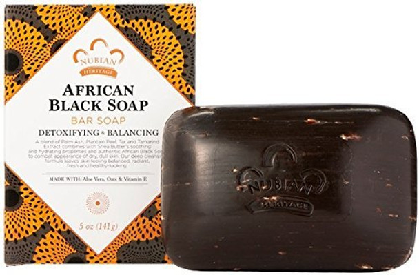 Nubian Heritage African Black Soap, 5 oz (4 Pack)
