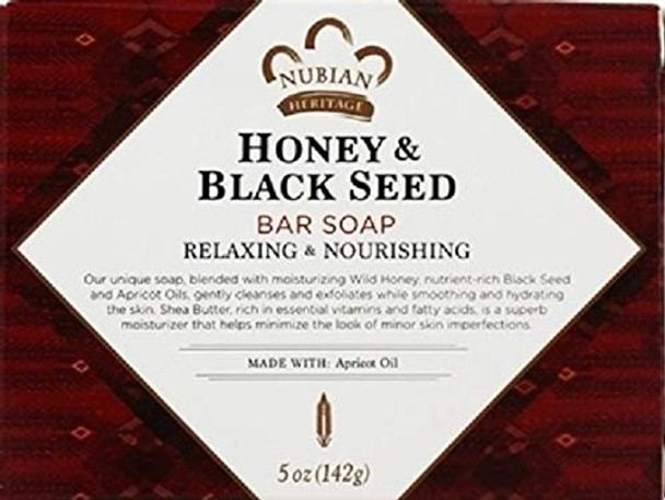 Nubian Heritage Soap Bar, Honey and Black Seed, 5 Ounce (2 Pack) Nubian Heritage Soap Bar, Honey and Black Seed, 5 Ounce (2 Pack)