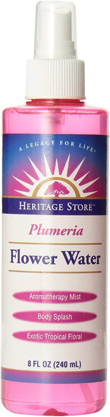 Plumeria Flower Water with Atomizer Heritage Store 8 oz Liquid