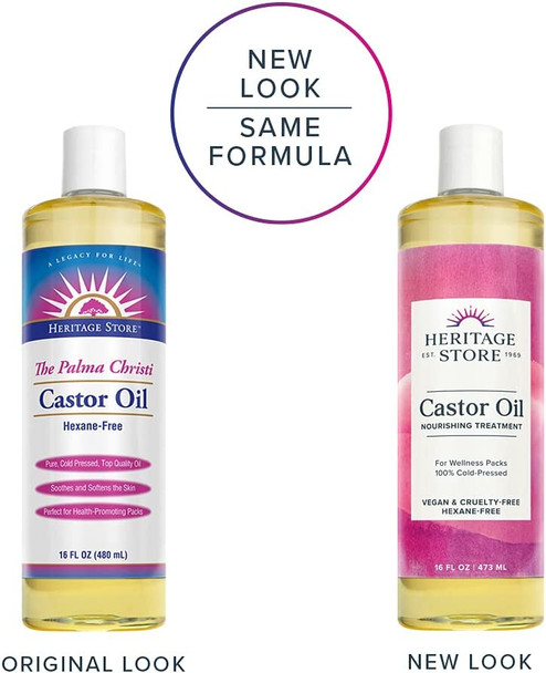 Heritage Store Products Castor Oil, 16 Fl Oz (Pack of 1)