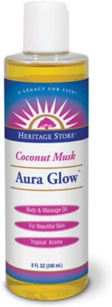 HERITAGE STORE Aura Glow, Oil, Coconut Musk (Btl-Plastic) | 8oz