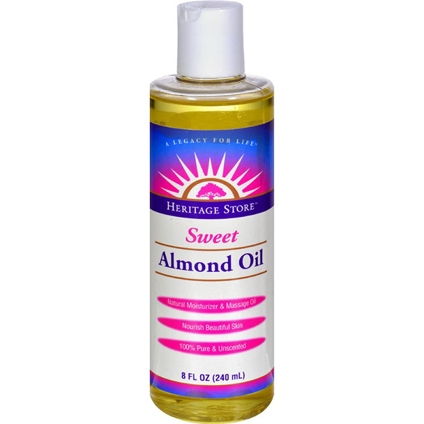 Almond Oil Sweet w/Vitamin E Heritage Store 8 oz Liquid