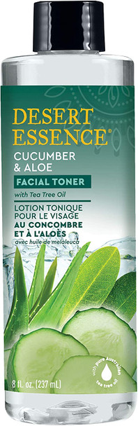 Desert Essence Facial Toner - Cucumber & Aloe w/Tea Tree Oil - Control Oil & Tighten Pores - 8 Fl Oz Desert Essence Facial Toner - Cucumber & Aloe w/Tea Tree Oil - Control Oil & Tighten Pores - 8 Fl Oz