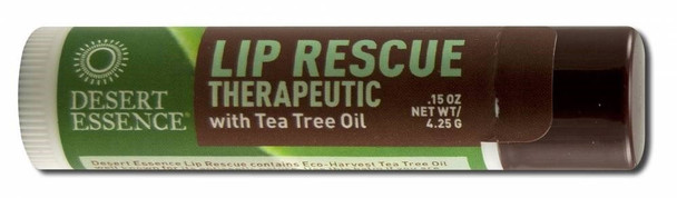 Desert Essence Lip Care Tea Tree Oil Lip Balm 0.15 oz. tube (a) - 2pc