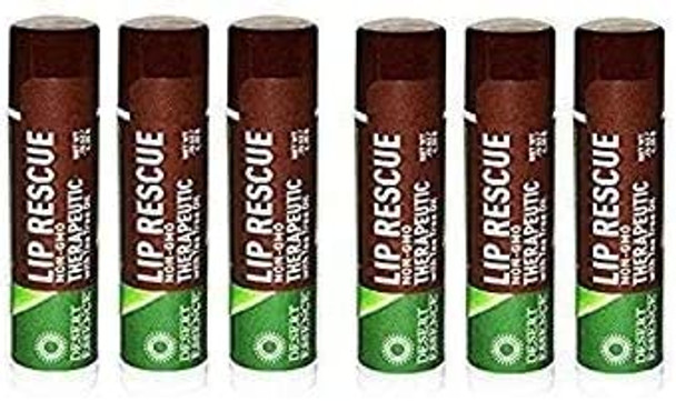 Desert Essence Lip Rescue Therapeutic With Tea Tree Oil Pack of 6 (.15 Ounce)