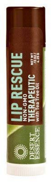 Desert Essence Lip Rescue Moisturizing, Ultra Hydrating, and Therapeutics Bundle - .15 Ounce Each - Vitamin E - Jojoba Oil - Aloe Vera - Relief & Softness