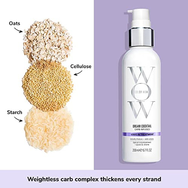 Color Wow Dream Cocktail Carb-Infused Leave-in thickening treatment with heat protection; turns fine, thin, limp hair into thicker, fuller hair in a single blow dry
