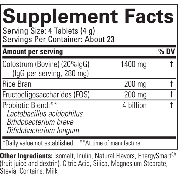 Child Life Essentials Probiotics+Colostrum Tabs, 90 Chew