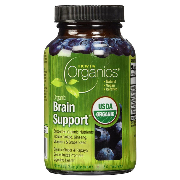 Irwin Naturals Organic Brain Support 60 Tabs