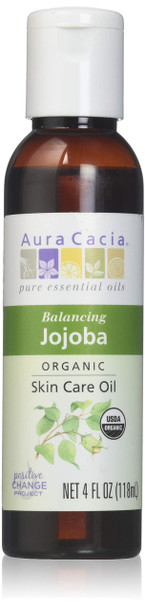 Aura Cacia Certified Organic Skin Care Oil Jojoba 4 oz