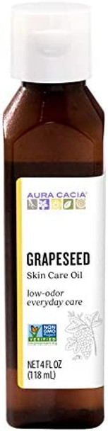 Aura Cacia Grapeseed Skin Care Oil | GC/MS Tested for Purity | 118ml (4 fl. oz.)