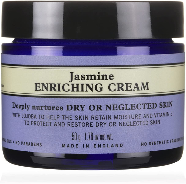 Neals Yard Remedies Jasmine Enriching Cream | Natural Face Moisturiser for Dry Skin with Jojoba Oil and Vitamin E | Vegan Moisturiser | 50g