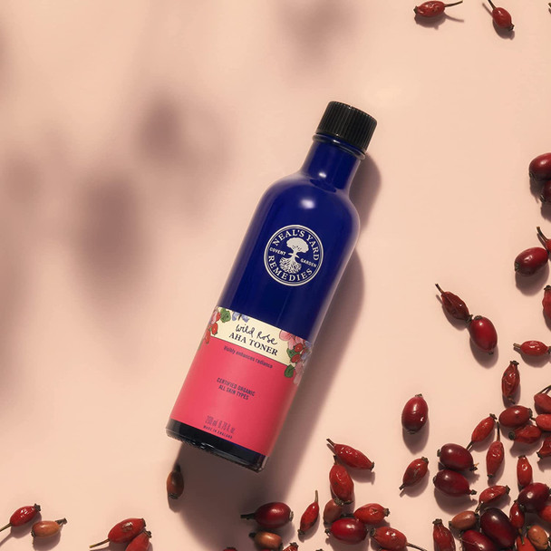 Neal's Yard Remedies Wild Rose AHA Toner | Enhances Radiance, Renews & Refines | 200ml