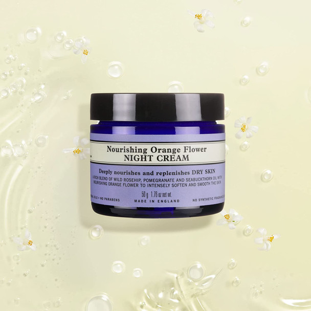 Neal's Yard Remedies Nourishing Orange Flower Night Cream | Replenishses Skin Overnight to Keep it Beautifully Smooth | 50g