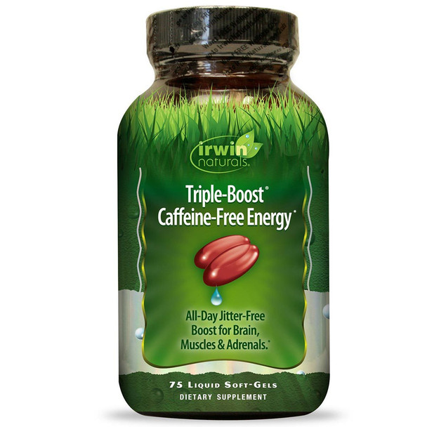 Irwin Naturals Triple-Boost Caffeine Free Energy 75 Liquid Soft Gels