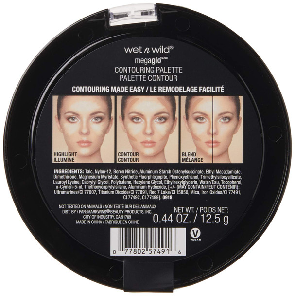 Wet n Wild MegaGlo Contour Powder Makeup Palette, Dulce De Leche, 0.44 Ounce (Pack of 1), (749A)