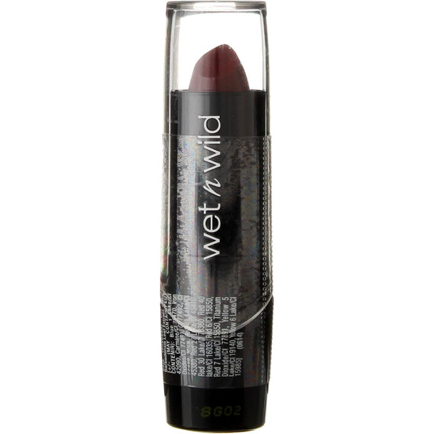 Wet n Wild Silk Finish Lipstick, Black Orchid [535D] 0.13 oz (Pack of 2)