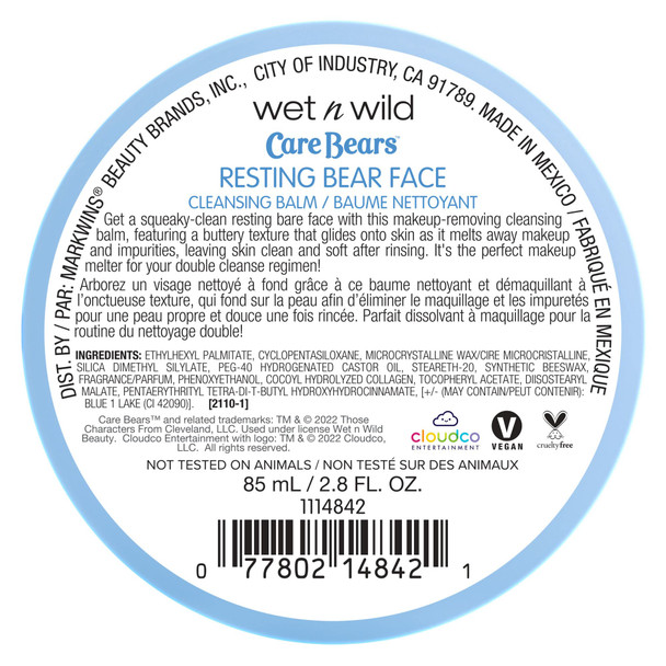 Wet n Wild Care Bears Cleansing Balm Resting Bear Face,1114842