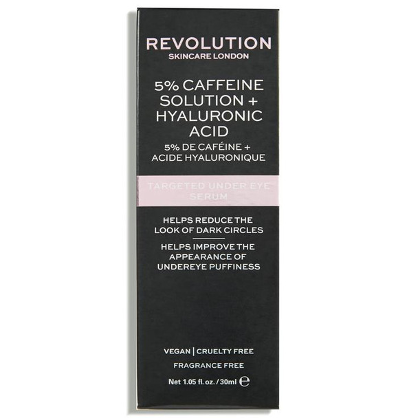 Targeted Under Eye Serum 5% Caffeine Solution + Hyaluronic Acid 30ml