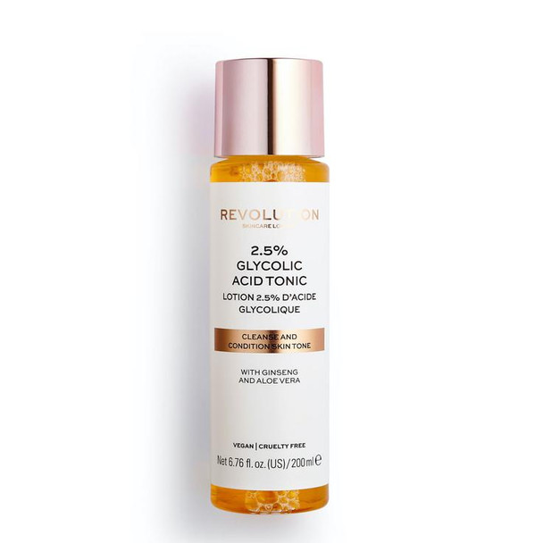 Cleanse and Condition Skin Tonic Treatment Toner 2.5% Glycolic Acid 200ml