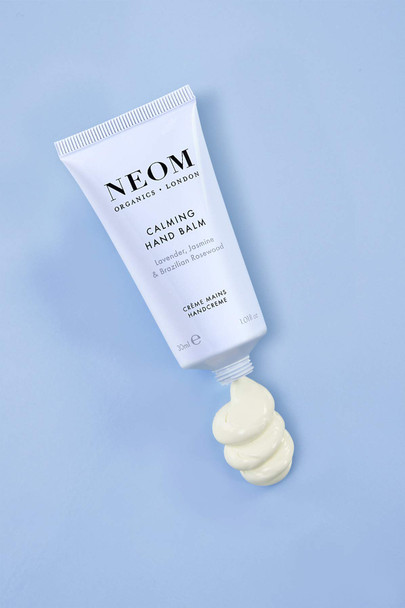 NEOM Calming Hand Balm, 30ml | Lavender, Jasmine & Rosewood | Moisturising & Nourishing | Shea Butter |100% Natural Fragrance