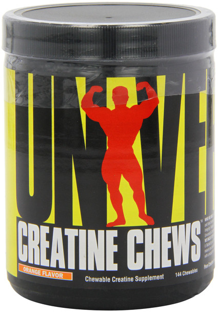 Universal Nutrition Creatine Chews - 5g of Creatine Monohydrate in Each Serving Delicious Wafers - 36 Servings - Orange, 0.17 Ounce (Pack of 1)
