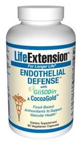 Life Extension Endothelial Defense with GliSODin and CocoaGold 60 Vegecaps