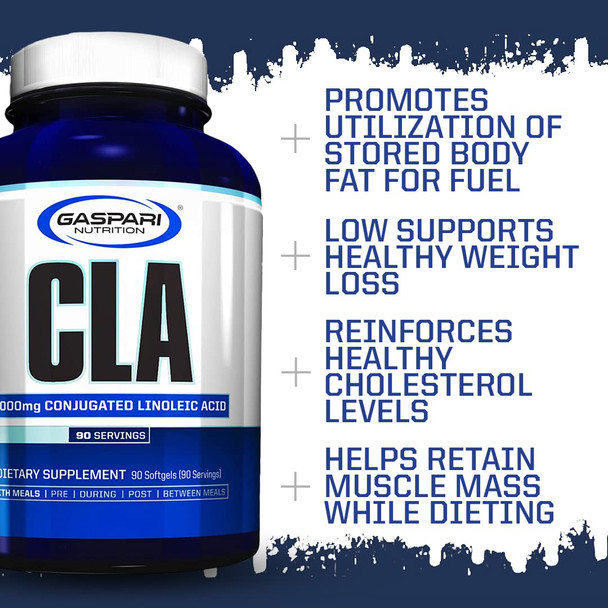 Gaspari Nutrition CLA, Essential Amino Acid, Helps Promote Muscle Mass, Taken with Meals, Part of a Balanced Workout Regimen (90 Capsules)