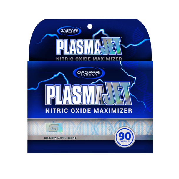 Gaspari Nutrition PlasmaJet, Legendary N.O. Nitric Oxide Maximizer, Increased Lean Mass and Strength, Maximum Vascularity and Vasodilation, 90 Capsule