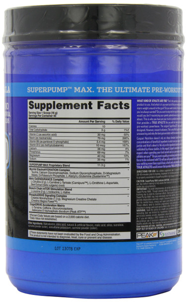 Gaspari Nutrition SuperPump Max Blue Raspberry Ice - 1.41 lbs