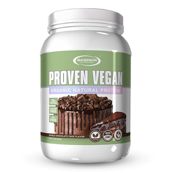 Proven Vegan™ | Organic All Natural Protein | Non GMO Plant Based Protein (Double Chocolate Cake)