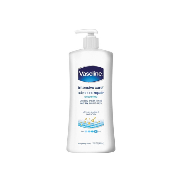 Vaseline Intensive Rescue Repairing Lotion Fragrance Free 32 oz