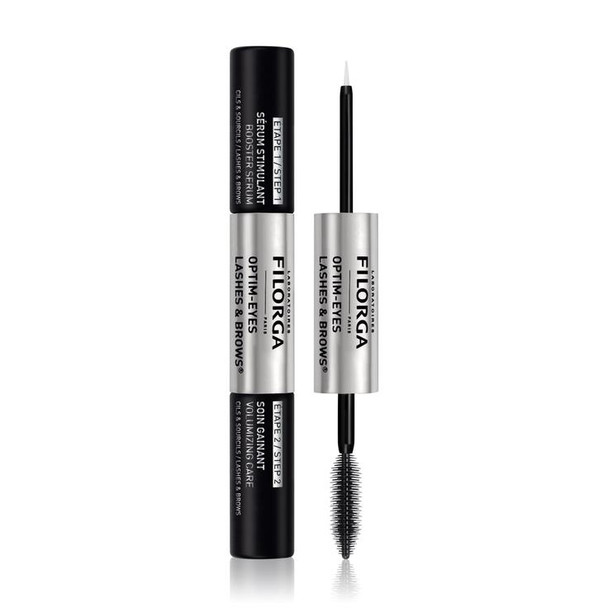 Optim-Eyes Lashes & Brows Booster Serum + Volumising Care Eye Treatment 2X6.5ml