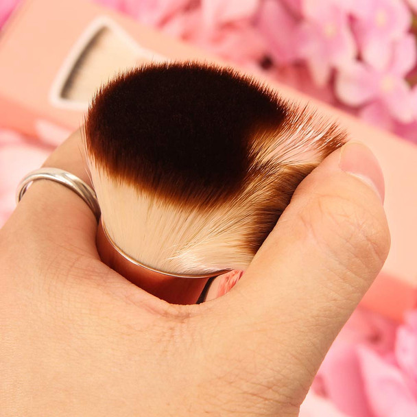 DUcare Foundation Brush with Makeup Sponges Flat Top Kabuki Brush Synthetic Professional Liquid Blending Powder Beauty Makeup Blender