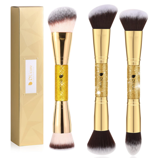 DUcare Makeup Brushes Duo End Foundation Powder Buffer and Contour Synthetic Cosmetic Tools