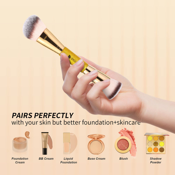 DUcare Makeup Brushes Duo End Foundation Powder Buffer and Contour Synthetic Cosmetic Tools