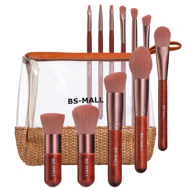BS-MALL Makeup Brushes 11 pcs Makeup Brushes Premium Synthetic Powder Foundation Blush Contour Concealers Lip Brushes with Cosmetic Bag