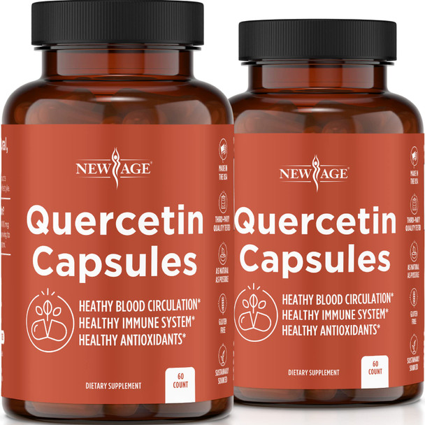 Quercetin 1000mg by NEW AGE – Quercetin Vegetarian Capsules 120 Count