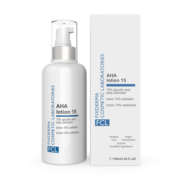 FCL Aha Lotion 15 Hydrates Skin And Softens Dryness for Brightening and lightning Skin 3.5 Fl Oz