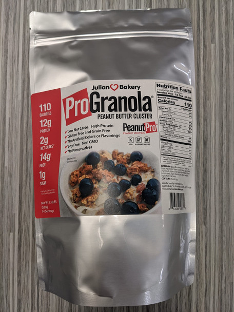 Julian Bakery ProGranola Cereal | Peanut Butter Cluster | 12g Protein | 2 Net Carbs | Gluten-Free | Grain-Free | 3 Pack