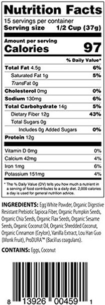 Julian Bakery ProGranola Cereal | Vanilla Cinnamon | 12g Protein | Paleo | 2 Net Carbs | Gluten-Free | Grain-Free | 3 Pack