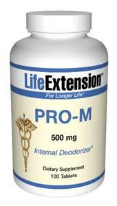Life Extension Pro-M Internal Deodorizer 500mg 100 Caps