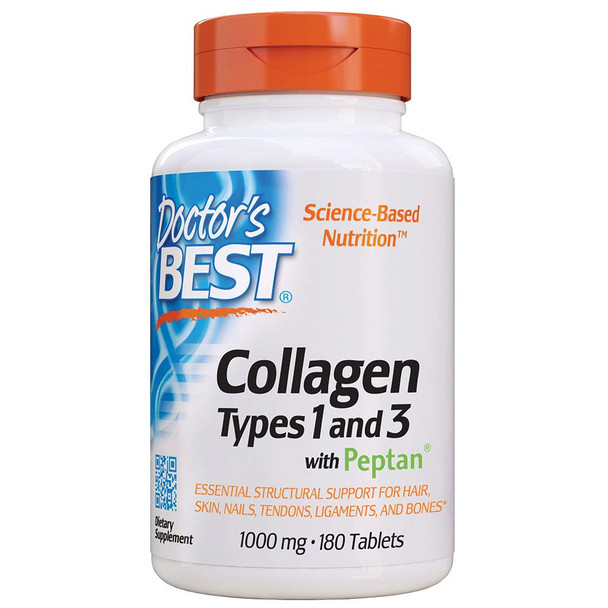 Doctor's Best, Best Collagen Types 1 & 3, 1000 mg, 180 Tablets